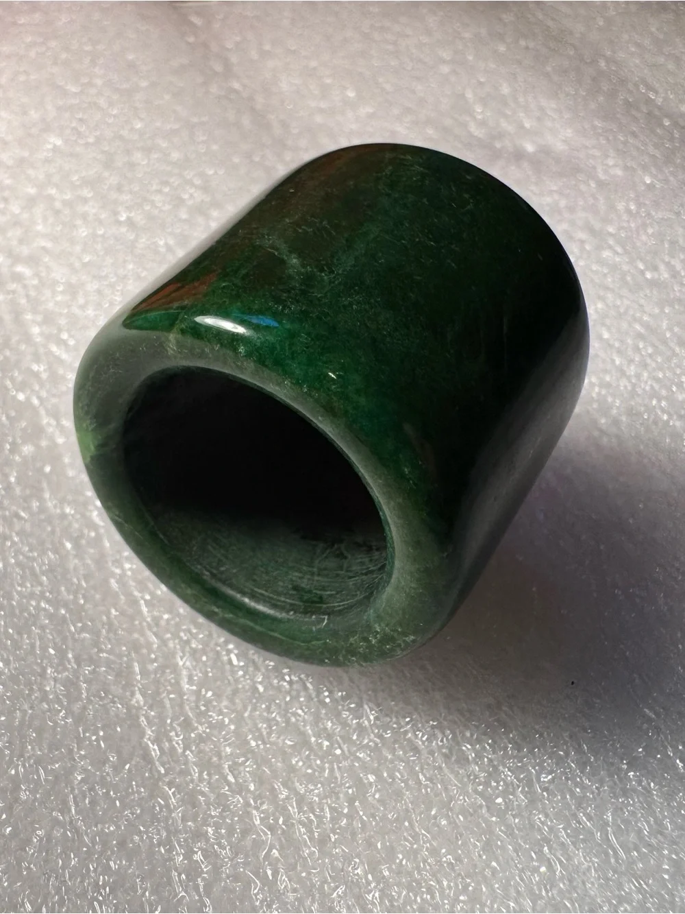 Polished Green Stone Wide Band Ring - Women Jewelry Rings